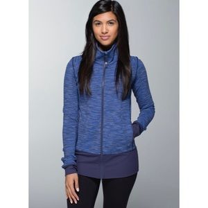 LULULEMON ATHLETICA nice asana jacket cadet blue